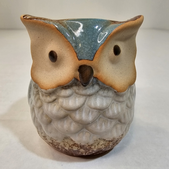 OWL Pottery Glazed Plant Pot Accent Dish - Picture 7 of 10